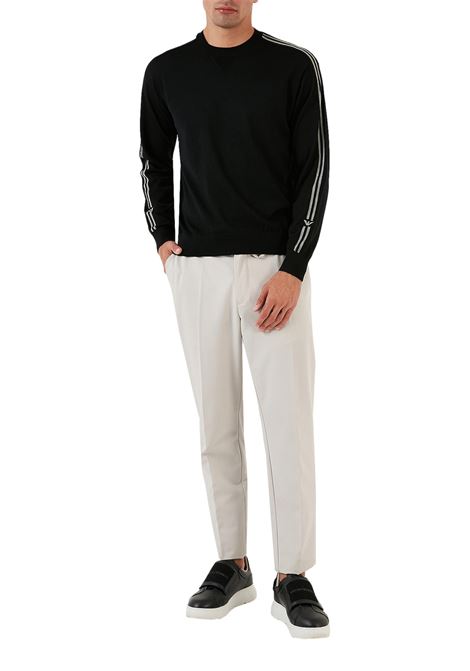 Maglione in lana vergine rasata con logo aquila jacquard EMPORIO ARMANI | Maglie | 6R1MXG 1MNGZF093